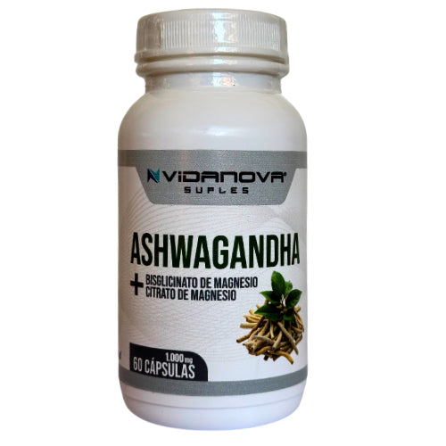 Ashwagandha Magnesio 1000mg - 60 Cápsulas - ¡Libera tu Potencial de Bienestar!