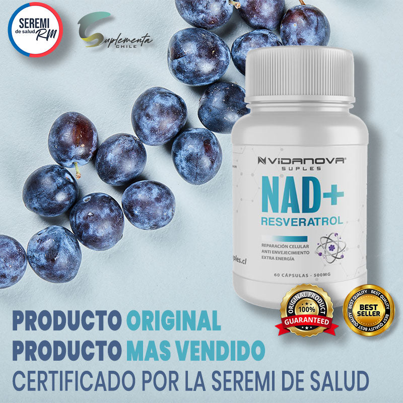 NAD+ Resveratrol 60 capsulas 500MG