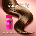 Rosa Hair - Gomitas de Colágeno y Biotina para un Cabello Fuerte, Piel Radiante y Uñas Fuertes