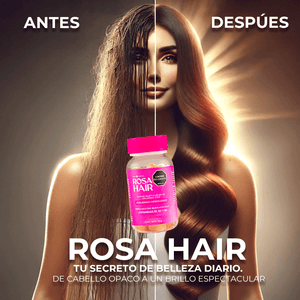 Rosa Hair - Gomitas de Colágeno y Biotina para un Cabello Fuerte, Piel Radiante y Uñas Fuertes