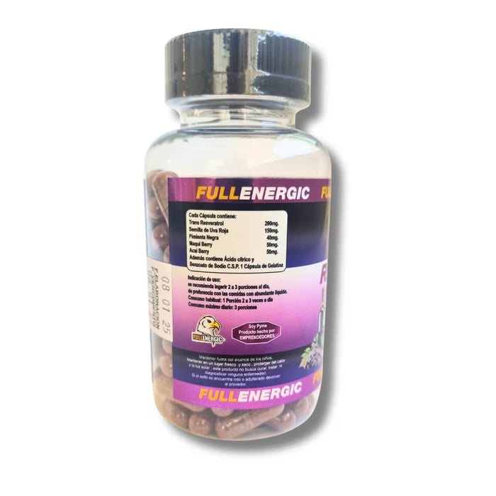 Resveratrol Concentrado 1500mg - 90 Cápsulas Full Energic