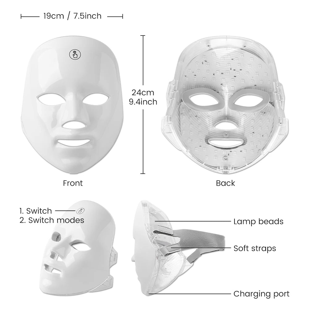 LED de Rejuvenecimiento Facial - ¡Luz para una Piel Joven y Radiante!