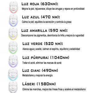 LED de Rejuvenecimiento Facial - ¡Luz para una Piel Joven y Radiante!