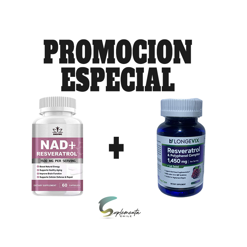 Paquete Exclusivo: NAD+ Resveratrol + LONGEVIX Resveratrol