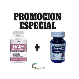 Paquete Exclusivo: NAD+ Resveratrol + LONGEVIX Resveratrol