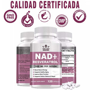 NAD+ Resveratrol 60 capsulas 1600MG