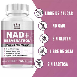 NAD+ Resveratrol 60 capsulas 1600MG