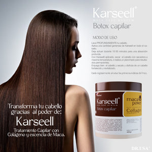 Karseell Botox Capilar - Tratamiento Intensivo con Colágeno y Argán para Cabello Seco y Dañado