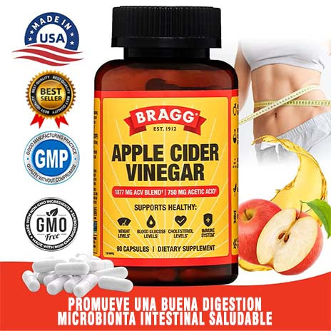 Cápsulas de Vinagre de Sidra de Manzana Bragg - Bienestar Natural y Conveniente